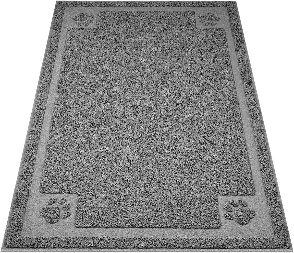 Large Cat Litter Mat Trapper 35"×23" Traps Litters from Box and Paws Scatter Control for Folding Trapping Mat Soft for Floor on Sensitive Kitty Paws Easy to Clean