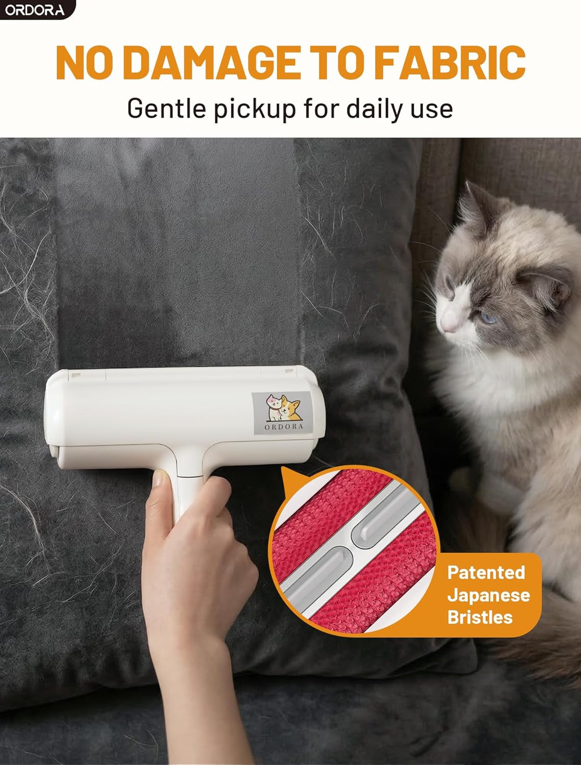 Pet Hair Removal Tool: Reusable Lint Roller for Pet Hair - Portable Pet Hair Remover - Dog and Cat Hair Remover for Couch, Bedding, Car, Rugs & Furniture, Eco-Friendly, for Multi-Pet Homes