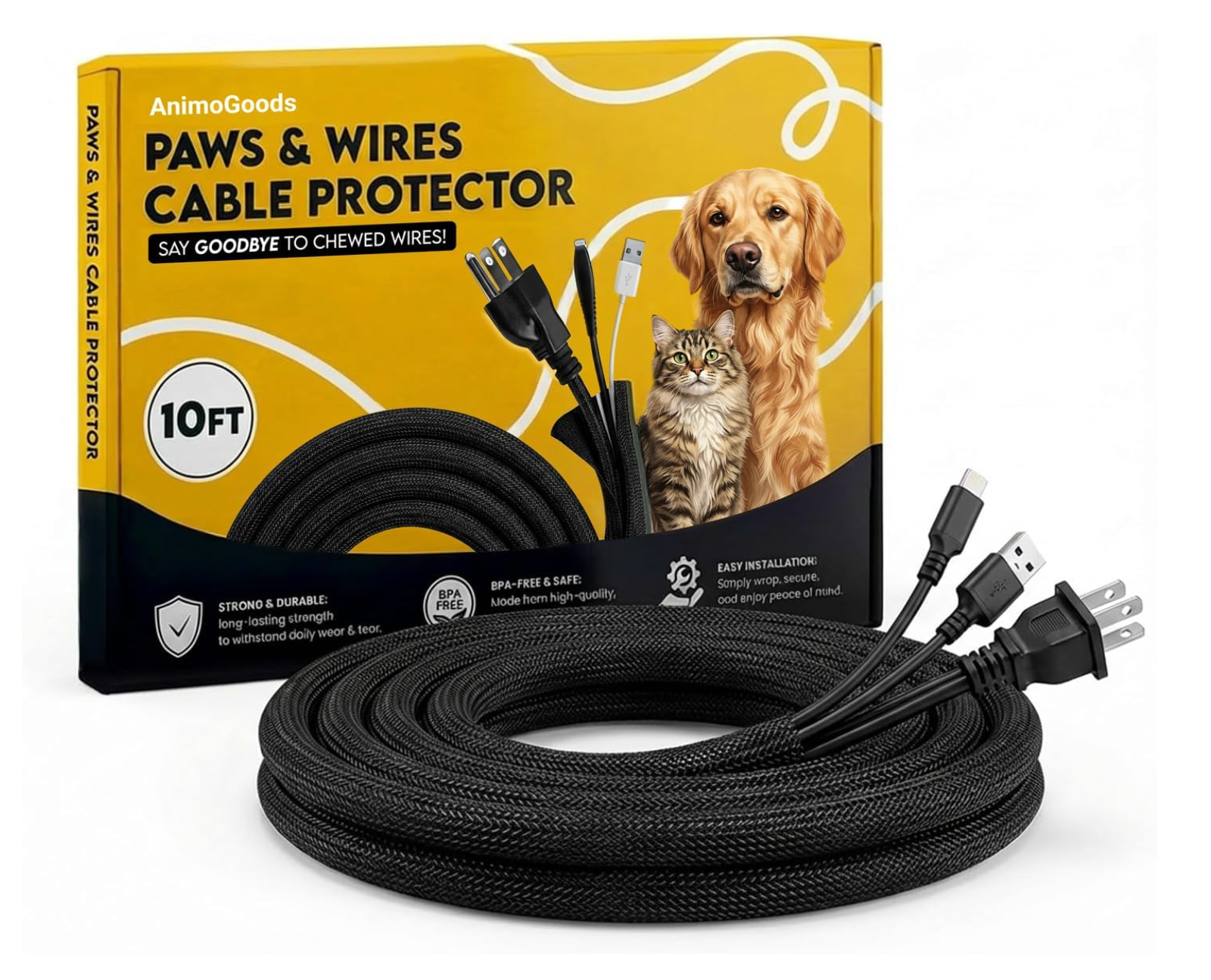 Chew Proof Cord Protector for Pets