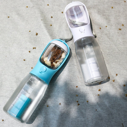 Portable Cat Dog Water Bottle Food Feeder Drinker Poop Dispenser 3 in 1 Leak-Proof Multifunctional Dog Water Bottle Pet Products