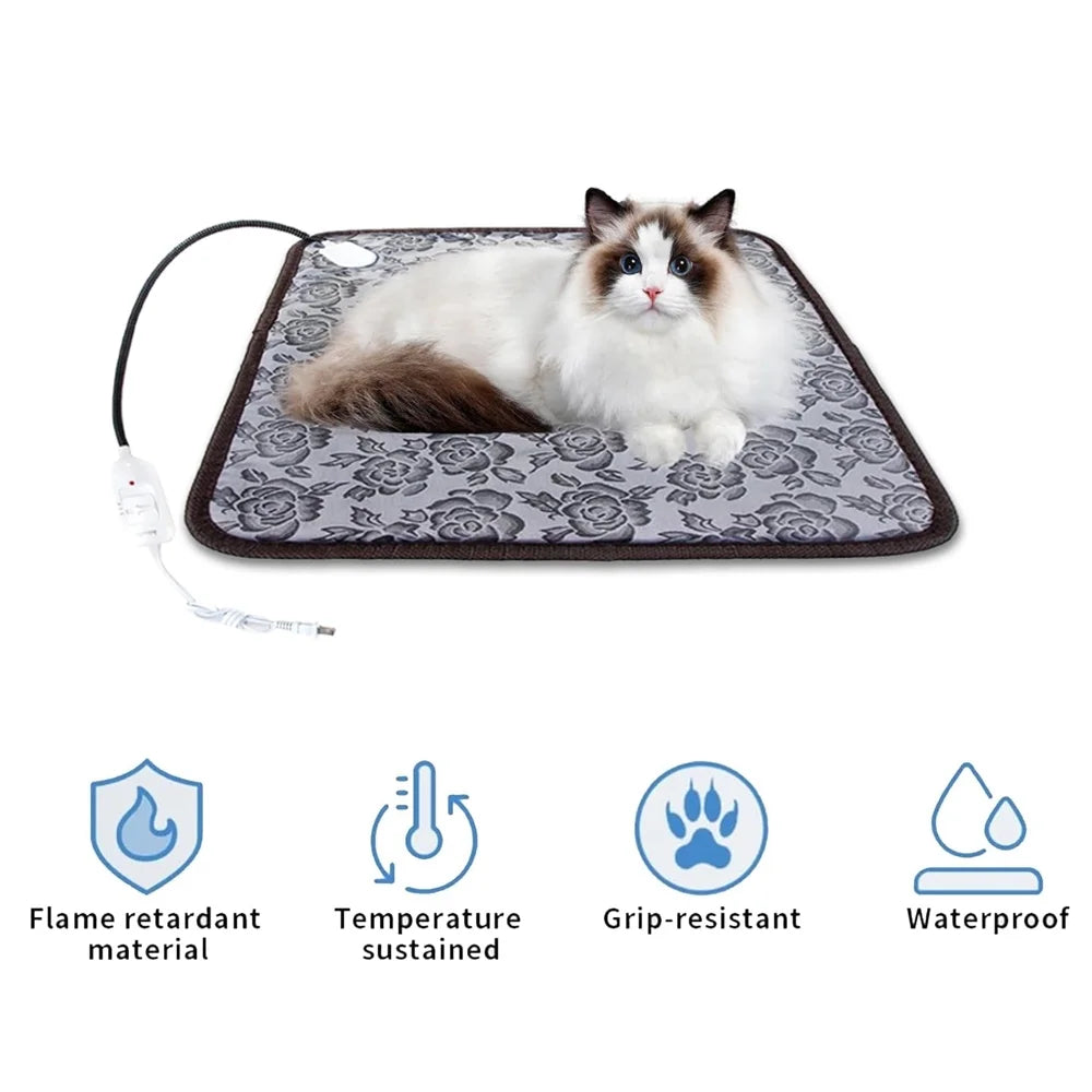Pet Heating Pad Mat, 17.7"X17.7"