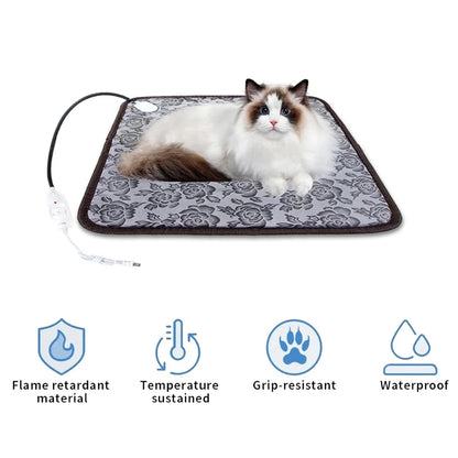 Pet Heating Pad Mat, 17.7"X17.7"
