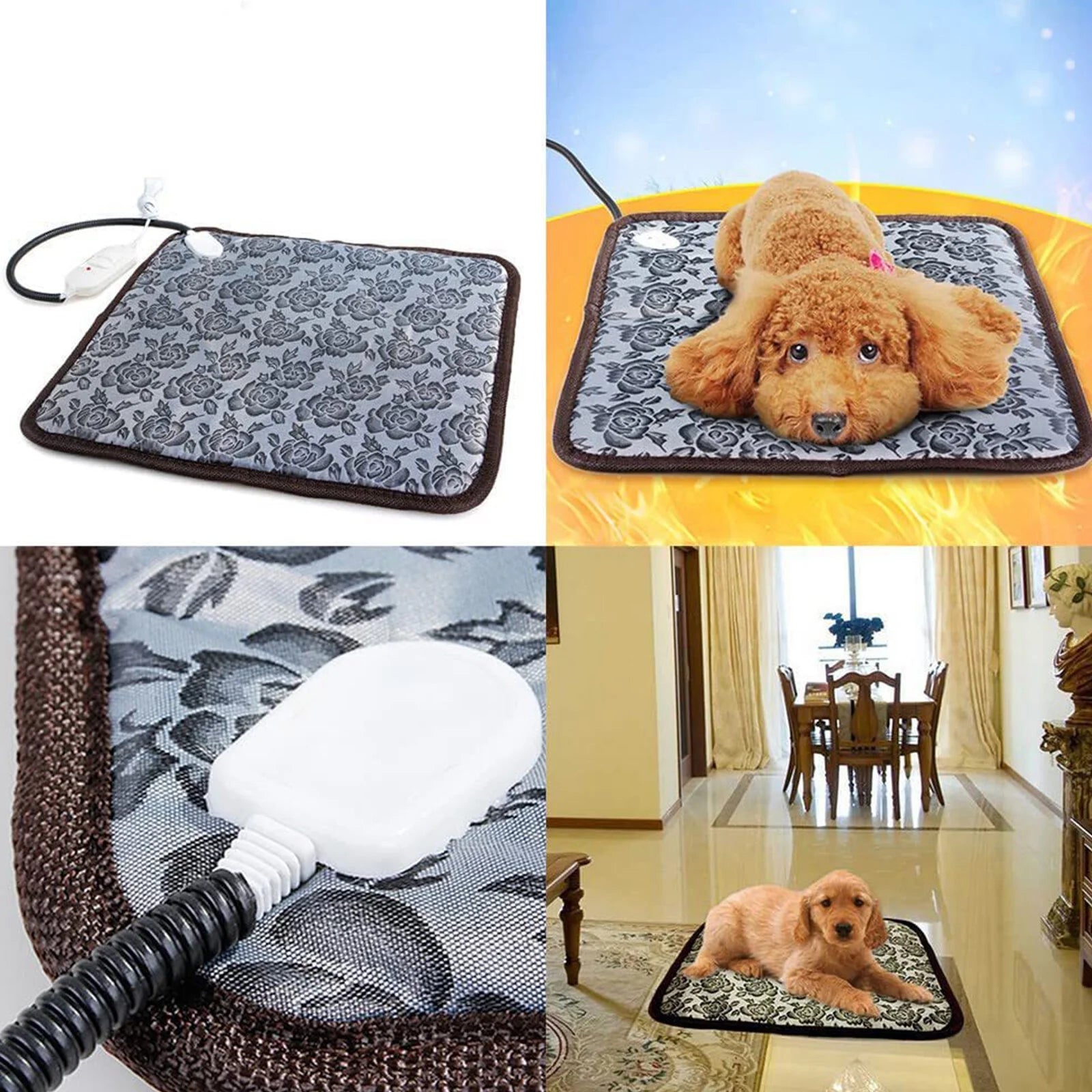 Pet Heating Pad Mat, 17.7"X17.7"