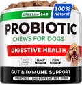 Probiotics Chews for Dogs & Digestive Enzymes + Digestion & Gut Health Treats, Probiotics for Dogs, Fiber Supplement, anti Diarrhea, Constipation, Upset Stomach&Gas Relief,Canine Prebiotic