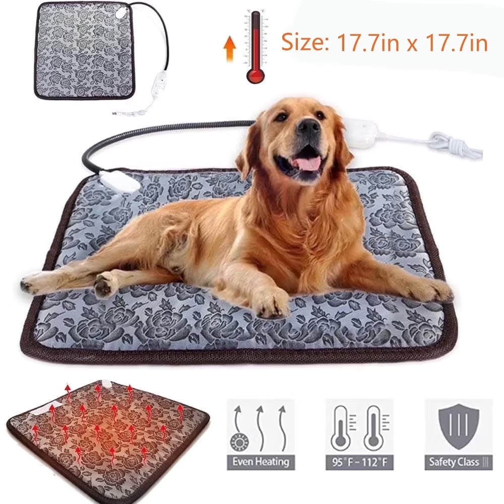Pet Heating Pad Mat, 17.7"X17.7"